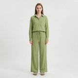 Zweiteiliger Set Damen | Oversized Schnitt & bequemer Kordelbund – Grün