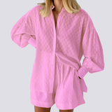 Zweiteiliges Set Damen | Lockerer Schnitt & Schnell Gestylt – Rosa