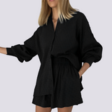 Zweiteiliges Set Damen | Lockerer Schnitt & Schnell Gestylt – Schwarz