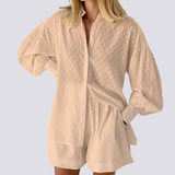 Zweiteiliges Set Damen | Lockerer Schnitt & Schnell Gestylt – Khaki