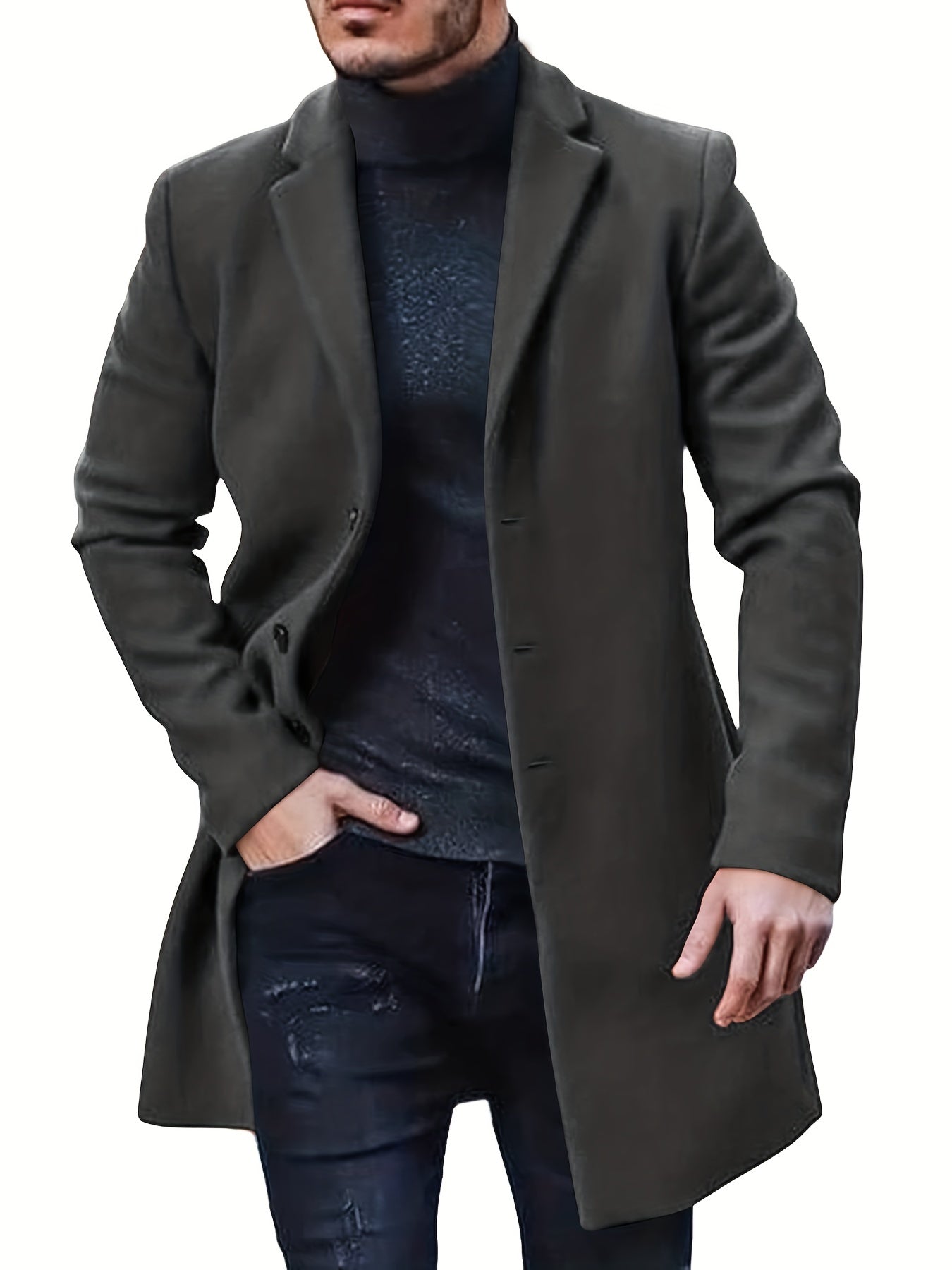Casual Winter Trench Coat mit Retro-Stil für Herren | Ideal für den Winter
