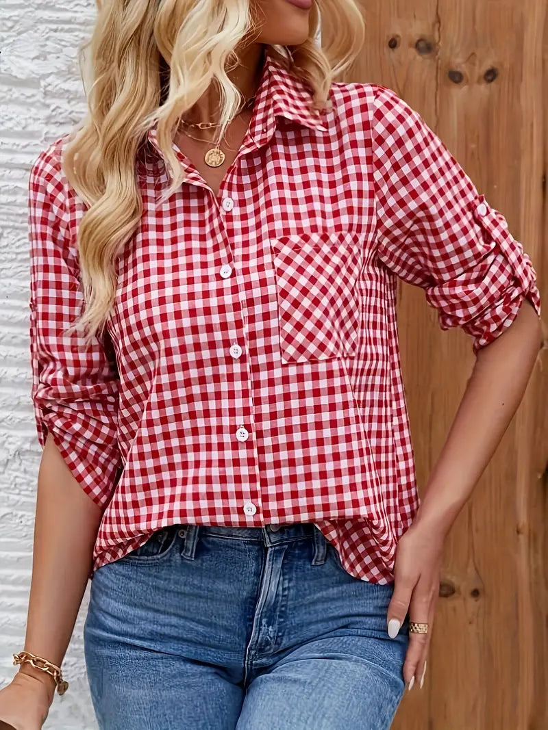 Freizeithemd Mit Karomuster Für Damen | Button Down