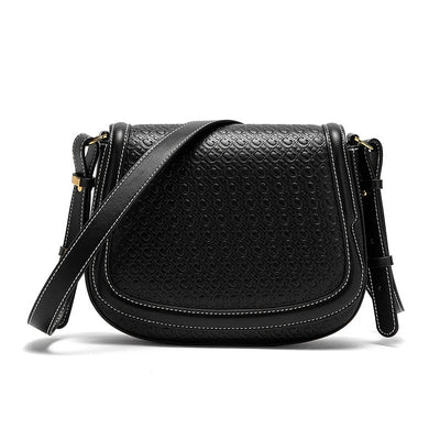 Helviora® | Geprägte Umhängetasche in Sattelform