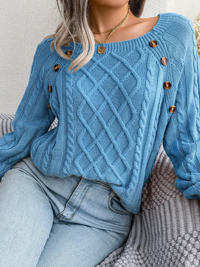 Amelia® | Strickpullover mit Knopfdetails