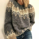 Annika | Gemütlicher Winter-Weihnachtspullover mit lockerem Schnitt – Grau