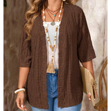 Yelinna | Vielseitige Damen-Strickjacke im Casual-Look – Braun