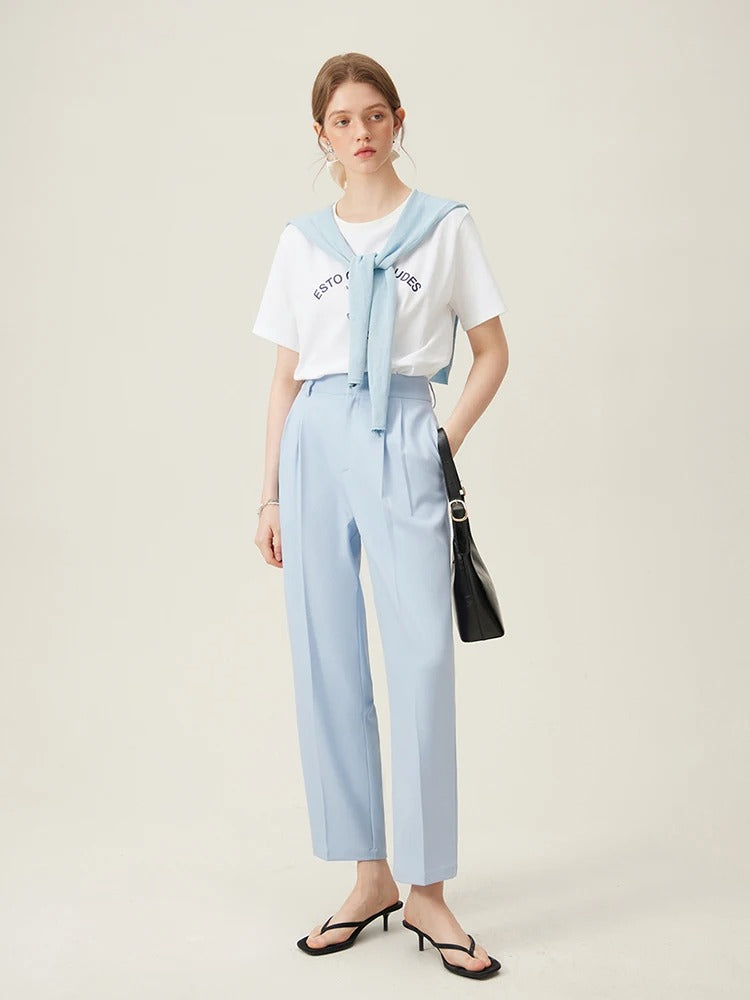 Thekla® | Klassische High-Waist-Bundfaltenhose