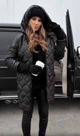 Paula | Gestepptes Damen Jacke modern chic geschnitten – Schwarz