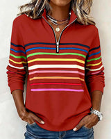Hannah | Moderner Damen Sweatshirtstil elegant geschnitten – Rot