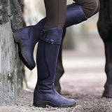 Alicia | Wasserdichte kniehohe Leder-Reitstiefel für jedes Wetter – Lila