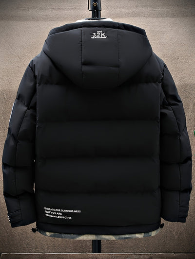 Stilvolle Camouflage-Kapuzen-Winterjacke für Herren | Ideal für den Winter