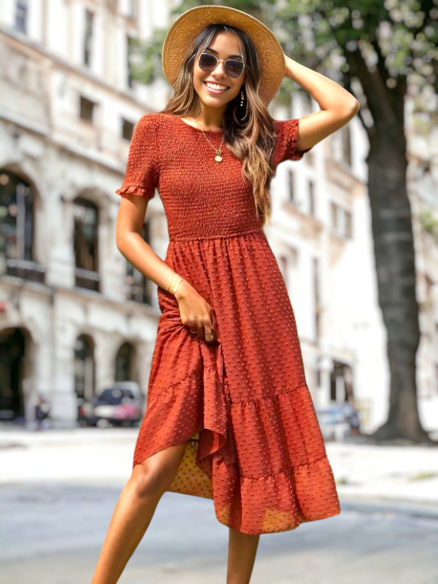 Elda - Langes Freizeitkleid für Frauen in verschiedenen Farben