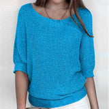 Elena | Lässiger Oversize-Strickpullover für Damen – Hellblau