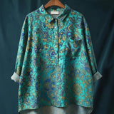 Amita | Vintage-Bluse mit Blumenmuster – Bluse Damen – Paisley