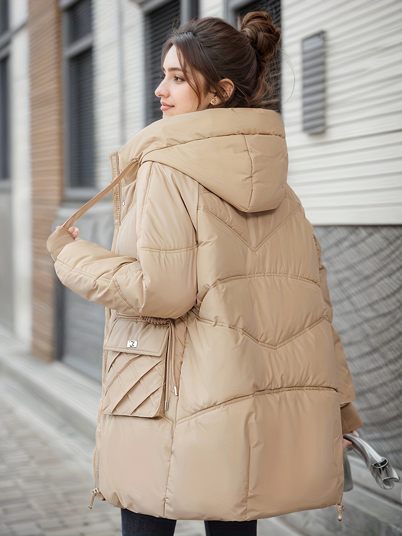 Stilvolle Mittel-Lange Pufferjacke für Damen | Ideal für den Winter
