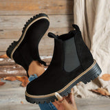 Yvonne | Moderne Und Elegante Chelsea-Plateau-Stiefeletten – Schwarz
