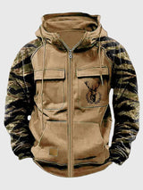 Neil | Herren Kapuzenjacke mit Taschen und Kordelzug – Beige