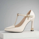 Absatzschuhe Mit Riemchen – Weiß