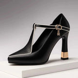 Absatzschuhe Mit Riemchen – Schwarz