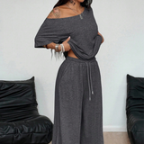 Kaeloria - Komfortables Loungewear-Set – Dunkelgrau