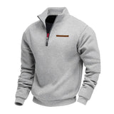 ADRIEN™ / LASSIGES FLEECE-SWEATSHIRT FUR HERREN – Grau