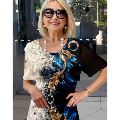 VALE | Airy Summer Dress with 3D Floral Pattern