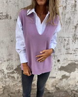 Emma | Elegant und Klassisch Damen Strickweste für Jeden Anlass – Violett