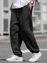 Jonash | Atmungsaktive Baumwollhose mit Taschen – Schwarz