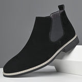 Alaric | Herren Chelsea Stiefelette Schlupfstiefel – Schwarz