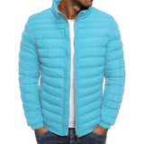 Aldwin | Herren Leichte Steppjacke Stehkragen – Hellblau