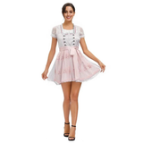 Anja | Damen Oktoberfest Dirndl mit Blumenmuster – Rosa