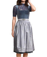 Anneliese | Damen Dirndl Oktoberfest Kleid mit Schürze – Blau