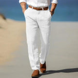 Anzughose Herren Business Slim Fit – Weiß