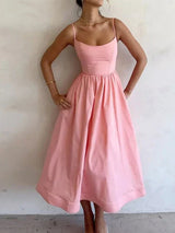 Ärmelloses Festliches Kleid Damen – Rosa