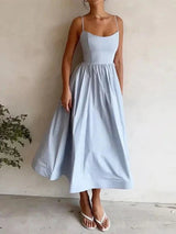Ärmelloses Festliches Kleid Damen – Blau