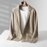 Arvid | Herren Strickblazer Casual Sakko – Beige