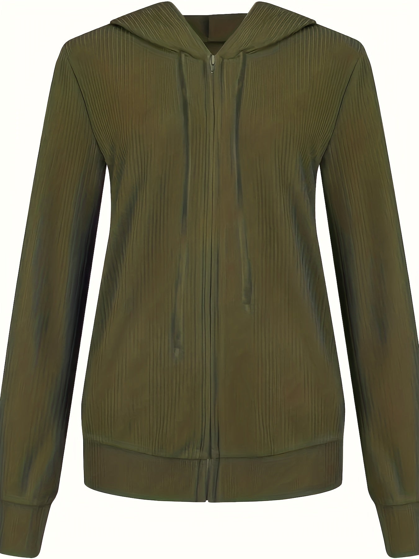 Moira – Langärmelige Kapuzenjacke Mit Reißverschluss Und Kordelzug