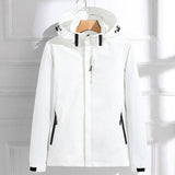 Elena | Eleganter Und Funktioneller Regenschutz Wasserdichte Jacke – Weiß