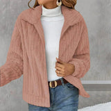 Hannah | Kurze und Moderne Damen Strick-Strickjacke – Rosa