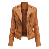 LARA / JACKE AUS GEWASCHENEM LAMMLEDER – Braun
