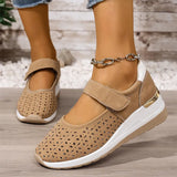 Amarise | Damen-Plateauschuhe mit Cut-outs und weichem Tragegefühl – Hellbraun