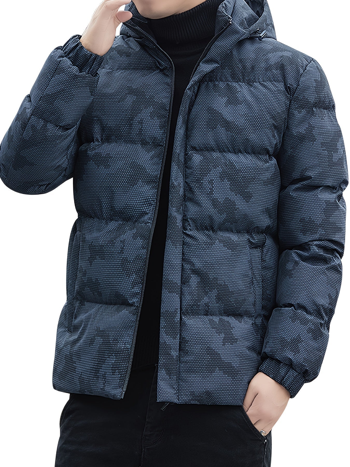 Casual Kapuzen Camo Winterjacke für Herren | Ideal für den Winter