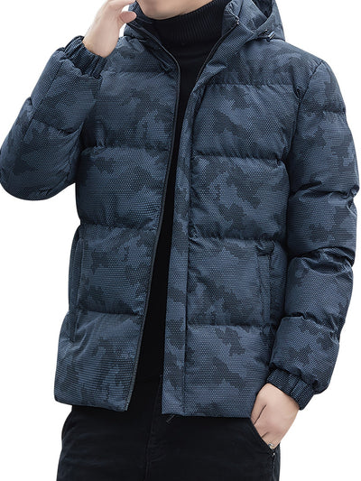 Casual Kapuzen Camo Winterjacke für Herren | Ideal für den Winter