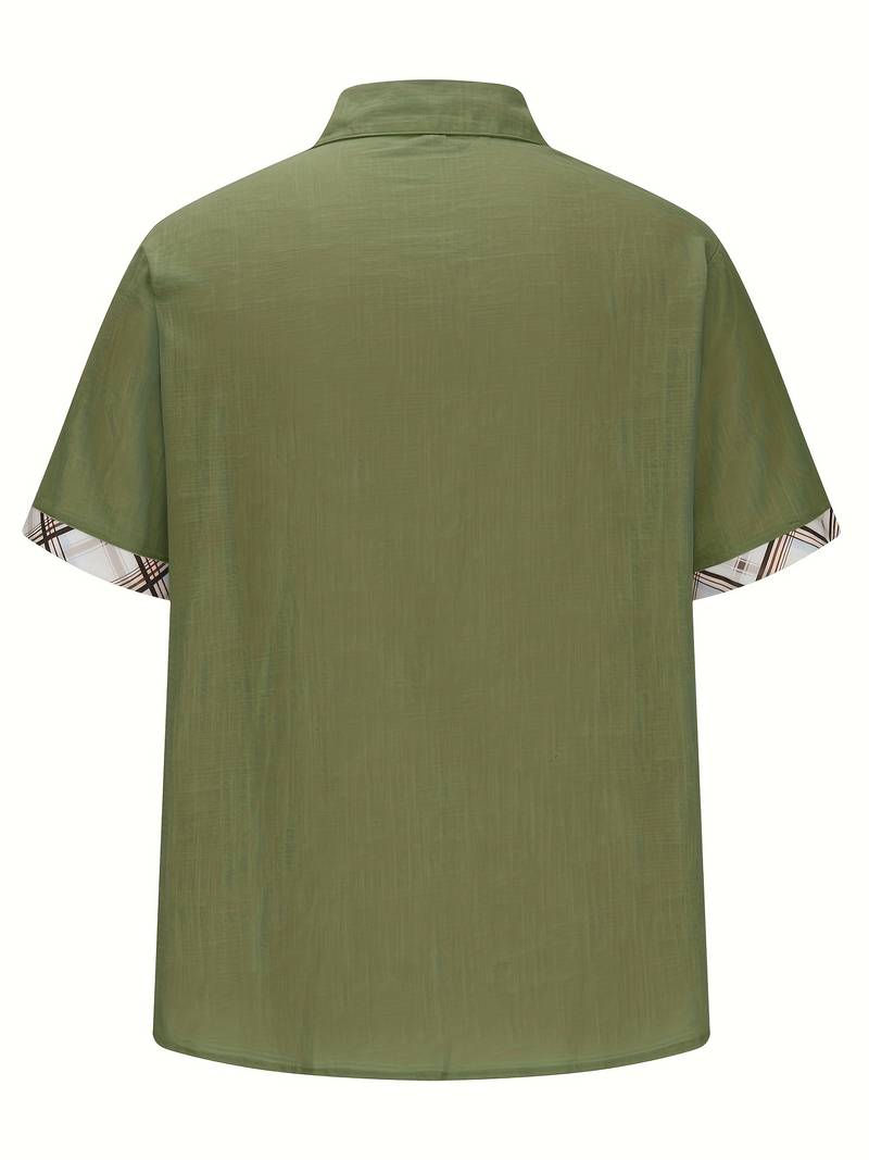 Michael - Stilvolles Trachtenhemd mit kariertem Grafikdruck