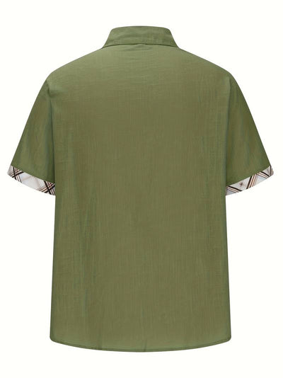 Michael - Stilvolles Trachtenhemd mit kariertem Grafikdruck