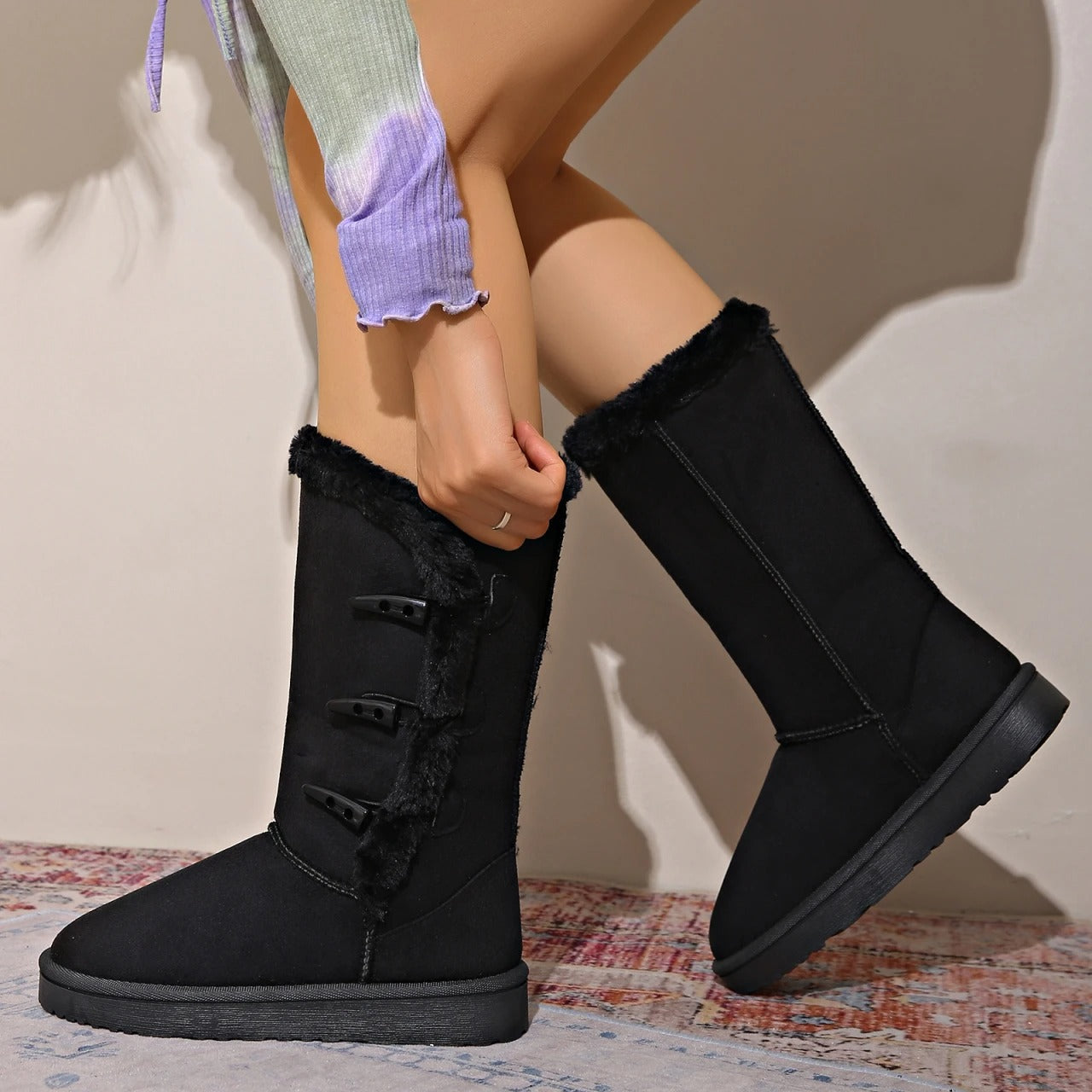Albrecht® | Kuschelige Winterstiefel mit Knopfdetails