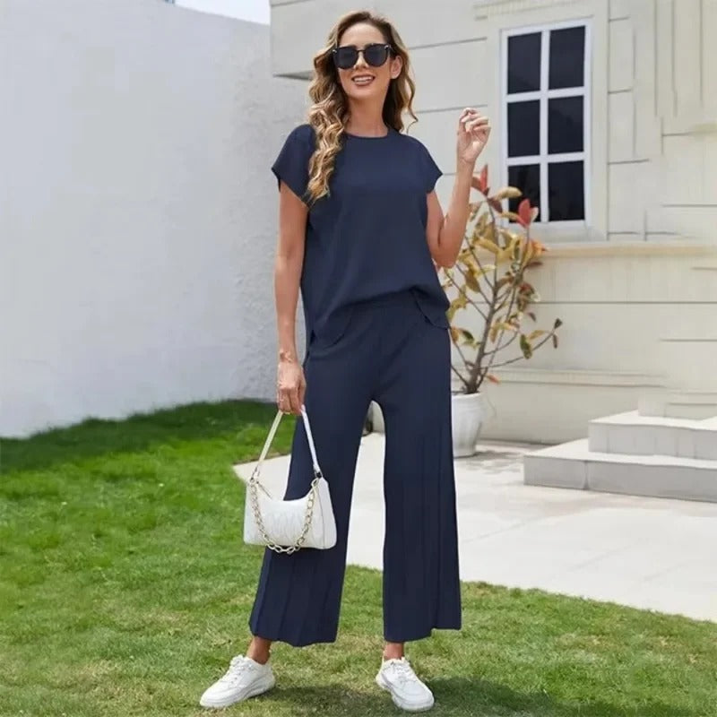 Dagmar® | Elegantes zweiteiliges Set mit weitem Bein