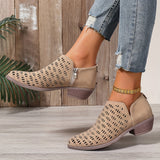 Laura | Trendige Damen Stiefeletten im Design – Khaki