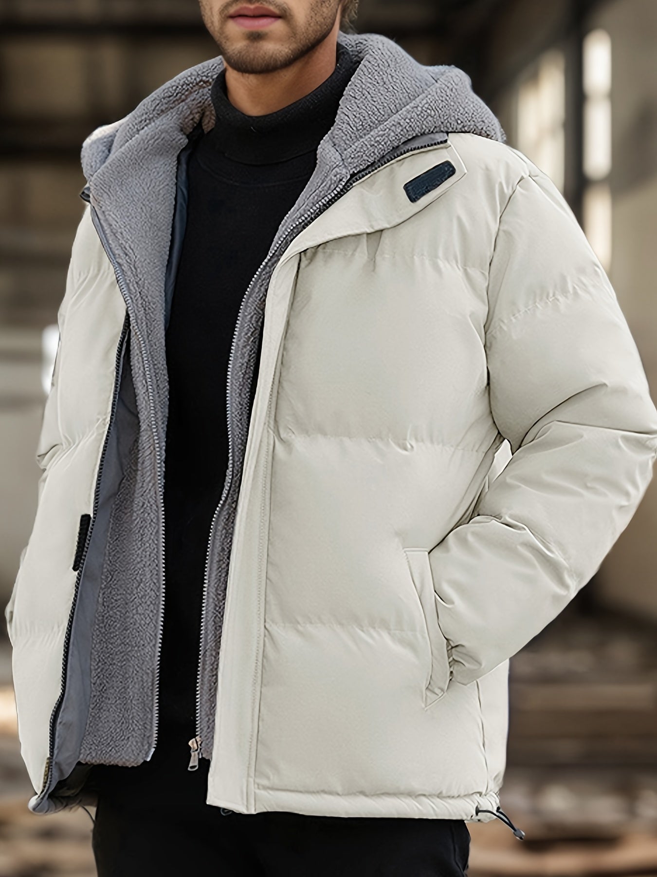 Stilvolle lässige warme gepolsterte Winterjacke für Herren | Ideal für den Winter