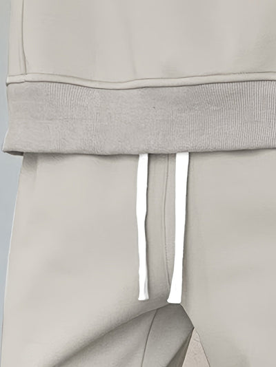 Lässiger Leichter Bequemer Baumwolle Trainingsanzug mit Jacke und Kordelzughose für Herren | Perfekt für Outdoor-Aktivitäten